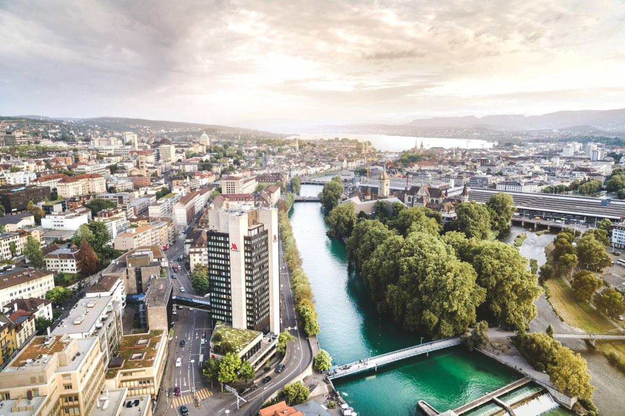 Zurich Marriott Hotel Ngoại thất bức ảnh Aerial view of the city
